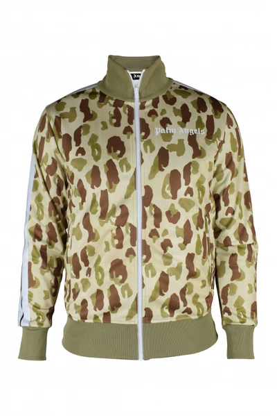 Palm Angels Brown And Khaki Spotted Bomber