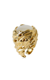 Paola Sighinolfi Pietra 18k Gold-plated Ring In White