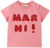 MARNI BABY PINK PRINTED T-SHIRT