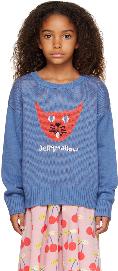 Jellymallow Kids Blue Cat Sweater