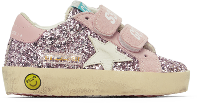 Golden Goose Kids' Old School Sneakers In Lilac/white/antique