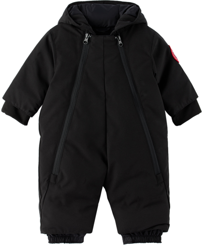 Canada Goose Baby Lamb Down Snowsuit In Black