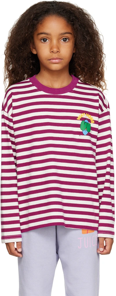 Jellymallow Kids White & Purple Owl Long Sleeve T-shirt