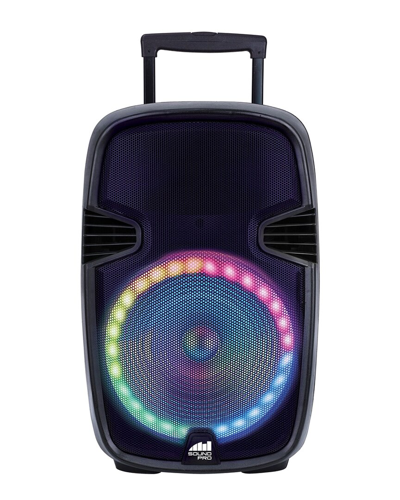 Naxa Portable 15in Bluetooth Party Speaker With Multi-color Disco Light In Black