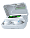 Vysn Flux 7 White Earbuds With Wireless Charging Case And Power Bank In White