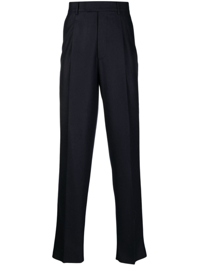 Zegna Pleat-detail Tailored Trousers In Blue