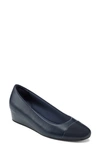 Easy Spirit Gracey Womens Dressy Slip On Wedge Heels In Navy