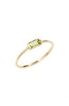 Bony Levy Blc Peridot 14k Gold Stacking Ring In 14k Yellow Gold