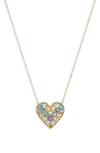 Bony Levy 14k Gold Pavé Heart Pendant Necklace In 14k Yellow Gold
