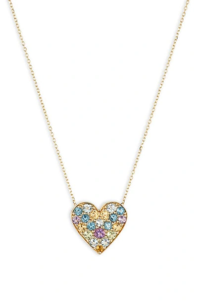 Bony Levy 14k Gold Pavé Heart Pendant Necklace In 14k Yellow Gold