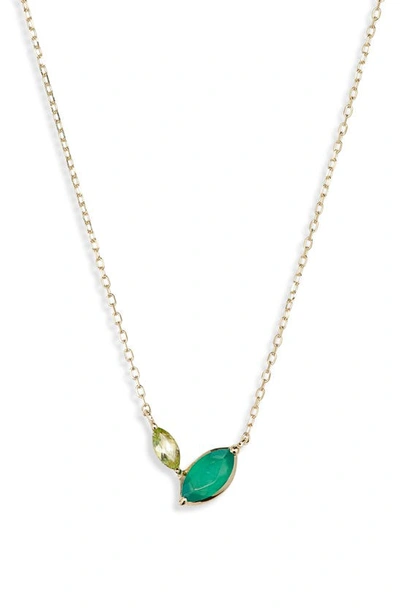 Bony Levy 14k Gold Agate & Peridot Pendant Necklace In 14k Yellow Gold
