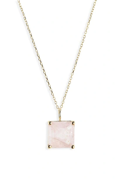 Bony Levy 14k Gold Pink Quartz Pendant Necklace In 14k Yellow Gold