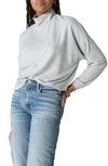 Lucky Brand Cloud Mock Neck Sweater In Light Heather Gray