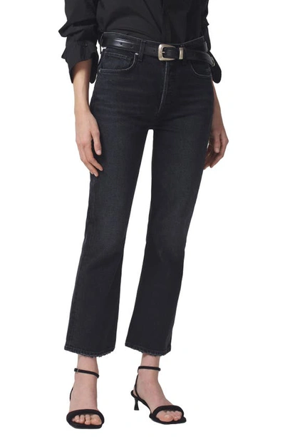 Citizens Of Humanity Isola Cropped Boot-cut Jeans In Stormy