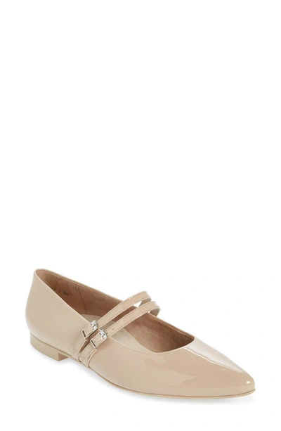 Paul Green Stella Pointed Toe Flat In Sahara Patent