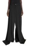 BALENCIAGA BALENCIAGA DOUBLE FRONT WIDE LEG WOOL TROUSERS