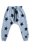 Nununu Kids' Star Baggy Pants In Foggy Blue