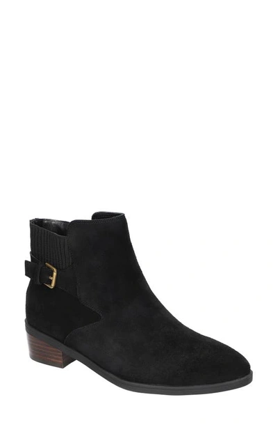 Bella Vita Dora Bootie In Black Suede Leather