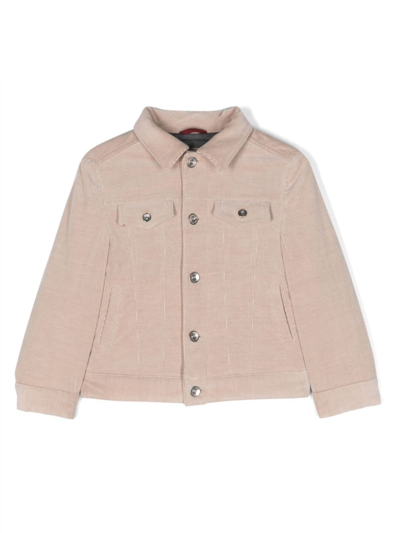 Brunello Cucinelli Kids' Cotton Jacket In Beige