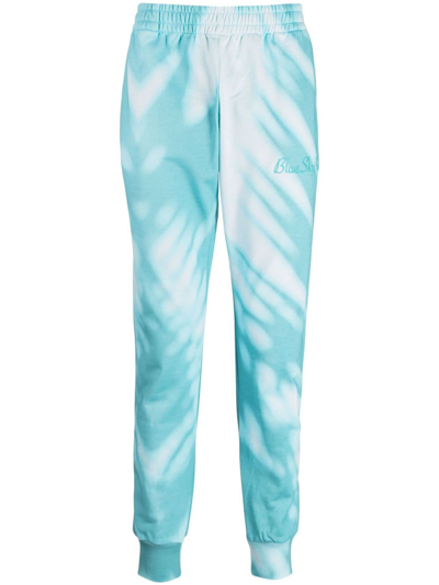 Blue Sky Inn Logo-embroidered Cotton Track Pants In Blue