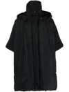 Erika Cavallini Padded Hooded Coat In Black