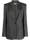 Stella Mccartney Flannel Single-breasted Blazer In Grey