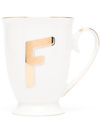 Bitossi Home Letter F Porcelain Mug In Neutrals