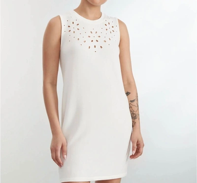 Pj Salvage Eyelet Modal Knit Summer Dress In White