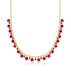 ROSS-SIMONS RUBY DROP NECKLACE IN 18KT GOLD OVER STERLING