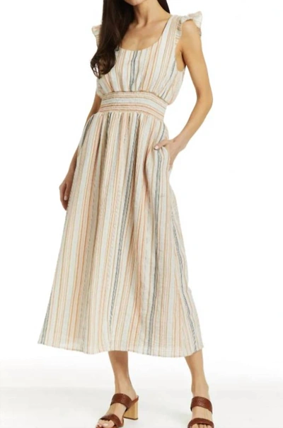 Drew Polly Dress In Sand In Multi