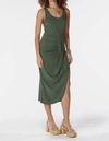 Bobi Faux Wrap Dress In Multi