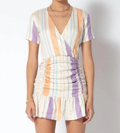 Tart Collections Browen Dress In Playful Stripes In White