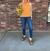 Thml Halter Ruffle Neck Top In Orange In Orange