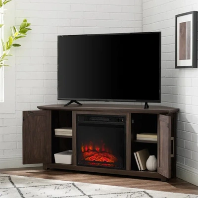 Crosley Furniture Camden 48" Corner Tv Stand With Fireplace