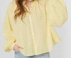 FREE PEOPLE DOWN FROM THE CLOUDS BLOUSE IN YELLOW