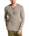 John Varvatos Memphis Waffle Henley In Grey