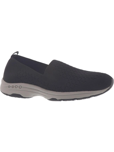 Easy Spirit Tech2 Womens Padded Insole Textured Walking Shoes In Black