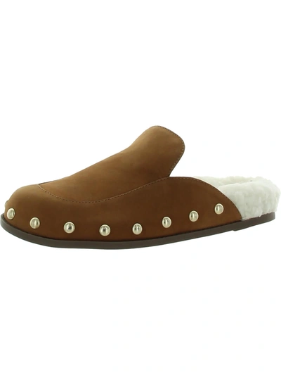 Aqua Scout The City Womens Comfy Cozy Slide Slippers In Brown