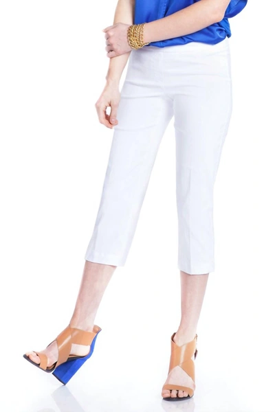 Slimsation By Multiples Pull-on Capri Pants In White