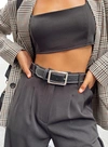 Princess Polly Sydney Contrast Stitch Belt In Black