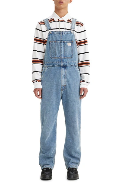 Levi's Blue Red Tab Denim Overalls In Blue Moon Overall