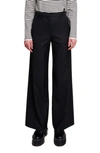 Maje Pariso Flare Leg Pants In Black