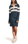 Faherty Rugby Jersey Polo Dress In Open Stripe