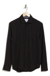 Construct Slim Fit Non-iron Stretch Dress Shirt In Black