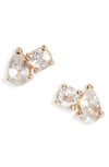 Anzie X Mel Soldera Jumelle Stud Earrings In Clear