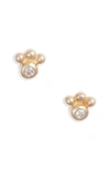 Anzie X Mel Soldera Phanie Diamond Stud Earrings In Clear