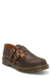 Dr. Martens' 8065 Crazy Horse Leather Mary Jane Shoes In Dark Brown Crazy Horse