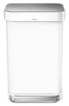 SIMPLEHUMAN SIMPLEHUMAN 45L RECTANGULAR LINER RIM STEP TRASH CAN