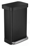 SIMPLEHUMAN SIMPLEHUMAN 45L RECTANGULAR LINER RIM STEP TRASH CAN