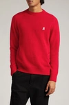 UNDERCOVER LAMB PATCH CREWNECK WOOL & COTTON SWEATER